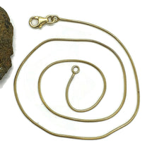 Load image into Gallery viewer, Gold Snake Chain, 16.5 inches, Sterling Silver, 14K gold Electroplated, 42 cm - GemzAustralia 