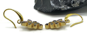 Multi Gemstone Earrings, Sterling Silver, 14k gold plated, Peridot, Amethyst & Garnet - GemzAustralia 