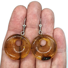 Load image into Gallery viewer, Amber Earrings, Mexican Chiapas Amber, Sterling Silver, 30 million years, Fossilized - GemzAustralia 