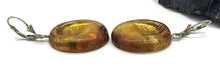 Load image into Gallery viewer, Amber Earrings, Mexican Chiapas Amber, Sterling Silver, 30 million years, Fossilized - GemzAustralia 