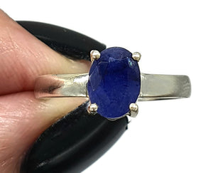 Australian Sapphire Ring, Size 8, Sterling Silver, Oval Shaped, Blue Sapphire, 1.4 carats - GemzAustralia 