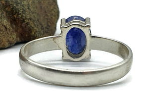 Australian Sapphire Ring, Size 8, Sterling Silver, Oval Shaped, Blue Sapphire, 1.4 carats - GemzAustralia 