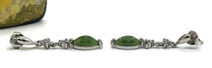 Canadian Nephrite Jade Earrings, Sterling Silver, Virgo Zodiac Stone, Good Luck Gemstone - GemzAustralia 