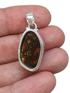 Mexican Fire Agate Pendant, Sterling Silver, Shields the Wearer from Harm - GemzAustralia 