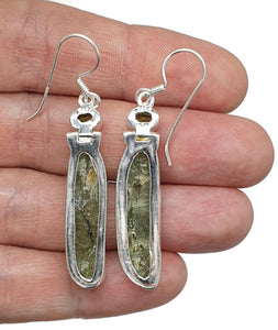 Peridot & Raw Green Kyanite Earrings, Sterling Silver, Peace and Tranquility Stone - GemzAustralia 