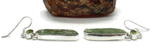 Load image into Gallery viewer, Peridot &amp; Raw Green Kyanite Earrings, Sterling Silver, Peace and Tranquility Stone - GemzAustralia 