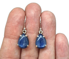 Load image into Gallery viewer, Kyanite Earrings, Sterling Silver, Pear Shaped, Genuine Gemstone, Beneficial in negotiations - GemzAustralia 