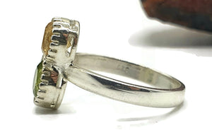 Multi Gemstone Ring, Size 7, Sterling Silver, Peridot, Amethyst & Citrine - GemzAustralia 