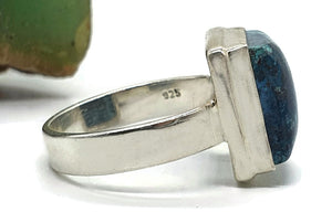 Shattuckite Ring, Size 8, Sterling Silver, mix of Azurite Chrysocolla & Malachite Gems - GemzAustralia 