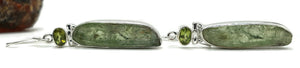 Peridot & Raw Green Kyanite Earrings, Sterling Silver, Peace and Tranquility Stone - GemzAustralia 