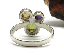 Load image into Gallery viewer, Multi Gemstone Ring, Size 7, Sterling Silver, Peridot, Amethyst &amp; Citrine - GemzAustralia 