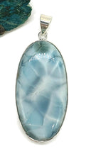 Load image into Gallery viewer, Statement oval Larimar Pendant, Dolphin Stone, Stone of Atlantis, Sterling Silver - GemzAustralia 