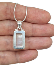 Load image into Gallery viewer, Rectangle Rainbow Moonstone Pendant, Sterling Silver, Goddess Gemstone, Soul Talisman - GemzAustralia 