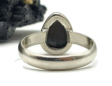 Load image into Gallery viewer, Ammolite Ring, Size 7.5, Sterling Silver, Pear Shaped, Fossilized Ammonite - GemzAustralia 