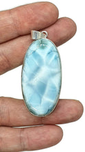 Load image into Gallery viewer, Statement oval Larimar Pendant, Dolphin Stone, Stone of Atlantis, Sterling Silver - GemzAustralia 