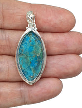 Load image into Gallery viewer, Arizona Turquoise Pendant, Leaf Shape, Sterling Silver, Blue Turquoise, Protection Stone - GemzAustralia 