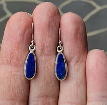 Load image into Gallery viewer, Australian Opal Earrings, Sterling Silver, Blue Opal, Lucky Stone, Hope Stone, October Birth - GemzAustralia 