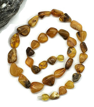 Load image into Gallery viewer, Chunky Baltic Amber Necklace, 47cm, Fossilized Tree Resin, Butterscotch Amber - GemzAustralia 