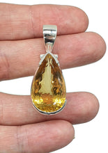 Load image into Gallery viewer, Citrine Pendant, Sterling Silver, 30 carats, Pear Faceted, November Birthstone - GemzAustralia 