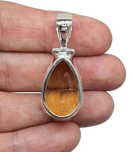 Citrine Pendant, Sterling Silver, 30 carats, Pear Faceted, November Birthstone - GemzAustralia 