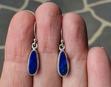 Load image into Gallery viewer, Australian Opal Earrings, Sterling Silver, Blue Opal, Lucky Stone, Hope Stone, October Birth - GemzAustralia 