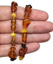 Load image into Gallery viewer, Baltic Amber Necklace, 53cm, Fossilized Tree Resin, Cognac, Black/Cherry &amp; Butterscotch - GemzAustralia 