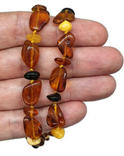 Load image into Gallery viewer, Baltic Amber Necklace, 53cm, Fossilized Tree Resin, Cognac, Black/Cherry &amp; Butterscotch - GemzAustralia 