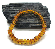 Load image into Gallery viewer, Baltic Amber Bracelet, Fossilized Tree Resin, Cognac Amber, Natural, Energy Stone - GemzAustralia 