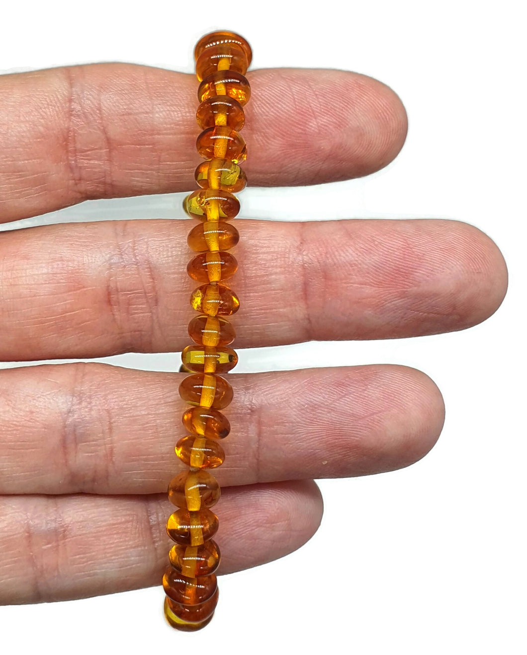 Baltic Amber Bracelet, Fossilized Tree Resin, Cognac Amber, Natural, Energy Stone - GemzAustralia 