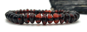 Baltic Red Amber Bracelet, Fossilized Tree Resin, Cherry Amber beaded bracelet, Natural - GemzAustralia 