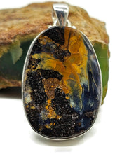 Load image into Gallery viewer, Queensland Boulder Opal Pendant, Solid Opal, Australian Opal, Sterling Silver - GemzAustralia 