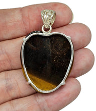 Load image into Gallery viewer, Tiger&#39;s Eye Pendant, Sterling Silver, Scroll Carving, Kundalini Awakening, Courage Stone - GemzAustralia 