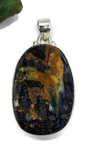 Queensland Boulder Opal Pendant, Solid Opal, Australian Opal, Sterling Silver - GemzAustralia 