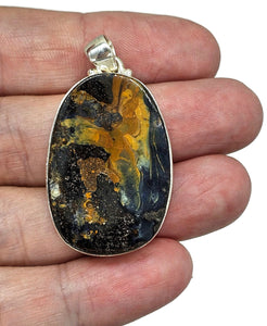 Queensland Boulder Opal Pendant, Solid Opal, Australian Opal, Sterling Silver - GemzAustralia 