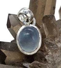 Load image into Gallery viewer, Oval Aquamarine Pendant, Sterling Silver, March Birthstone, Cabochon Aquamarine - GemzAustralia 