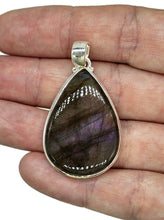 Load image into Gallery viewer, Stunning Purple Labradorite Pendant, Sterling Silver, Teardrop Shaped, Magical Gemstone - GemzAustralia 