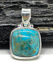 Load image into Gallery viewer, Square Turquoise Pendant, Sterling Silver, December Birthstone, Blue Turquoise - GemzAustralia 