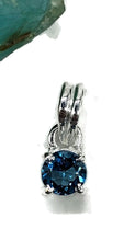 Load image into Gallery viewer, Brilliant cut, London Blue Topaz Pendant, Sterling Silver, December Birthstone - GemzAustralia 