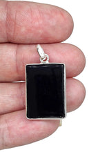 Load image into Gallery viewer, Black Onyx Pendant, Sterling Silver, Pear Shaped, Protection Stone, lucky Gem - GemzAustralia 