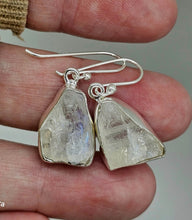 Load image into Gallery viewer, Raw Moonstone Earrings, Sterling Silver, June Birthstones, Rough Moonstones - GemzAustralia 