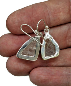 Raw Moonstone Earrings, Sterling Silver, June Birthstones, Rough Moonstones - GemzAustralia 