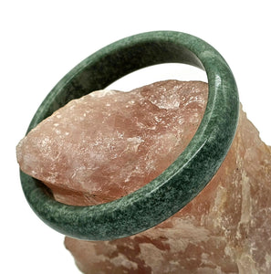 Solid Jade Bangle, Green Nephrite Jade, Protection Gem, Lucky Gemstone, Good Fortune - GemzAustralia 