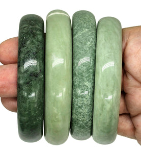 Solid Jade Bangle, Green Nephrite Jade, Protection Gem, Lucky Gemstone, Good Fortune - GemzAustralia 