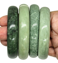 Load image into Gallery viewer, Solid Jade Bangle, 60mm Diameter, Green Nephrite Jade, Protection Gem, Lucky Gem - GemzAustralia 