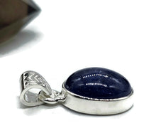 Load image into Gallery viewer, Tanzanite Pendant, Sterling Silver, Cabochon Tanzanite, Oval Shaped, Invites Protection - GemzAustralia 