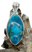 Load image into Gallery viewer, Arizona Turquoise Pendant, Sterling Silver, Blue Turquoise, Marquise Shape, Protection - GemzAustralia 