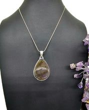 Load image into Gallery viewer, Stunning Purple Labradorite Pendant, Sterling Silver, Teardrop Shaped, Magical Gemstone - GemzAustralia 