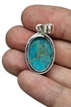 Load image into Gallery viewer, Oval Turquoise Pendant, Sterling Silver, December Birthstone, Blue Turquoise - GemzAustralia 