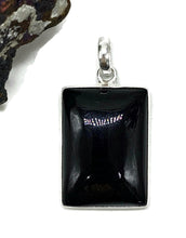 Load image into Gallery viewer, Black Onyx Pendant, Sterling Silver, Pear Shaped, Protection Stone, lucky Gem - GemzAustralia 