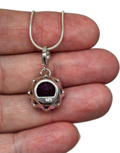 Load image into Gallery viewer, Amethyst Pendant, 9 carats, Round Shape, Sterling Silver, Eight prong pendant - GemzAustralia 